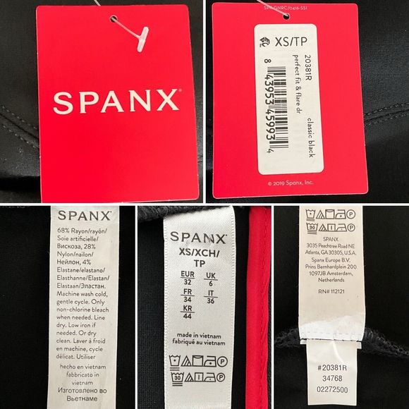 NWT SPANX The Perfect Fit & Flare Sleeveless Dress Black XS Stretch - Picture 4 of 12